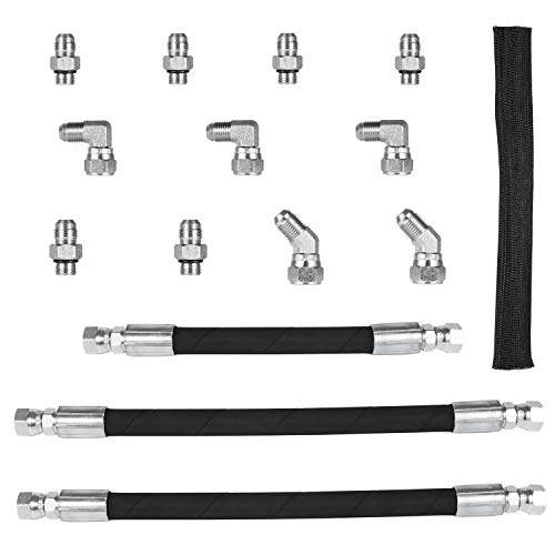 High Pressure Oil Pump Hpop Hoses Lines Kit & Crossover Line Fit For Ford 1999-2003 7.3L Compatible With Powerstroke #TOP6