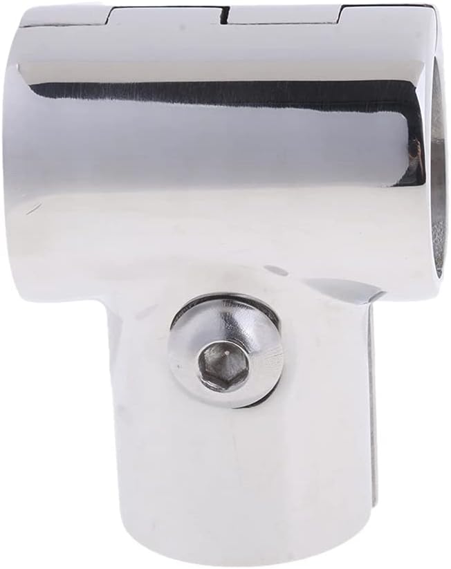Door Hinge 2 Pack 316 Stainless Steel Boat Marine Handrail 90 Degree T/Tee Fitting Rail Connector Split for 1 inch 25mm Tube Door Lock Accessories