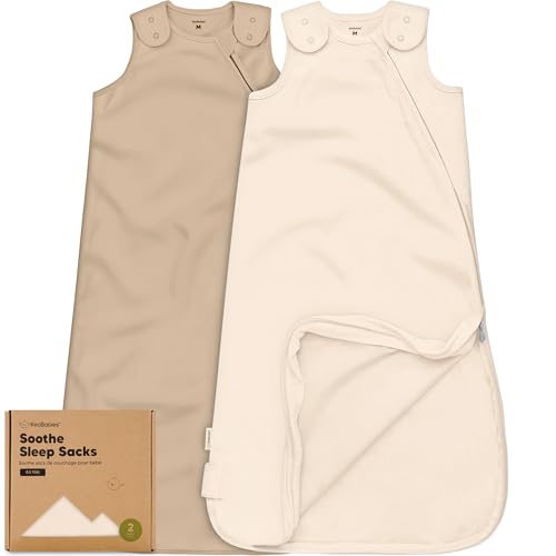 Opiniones y reviews de Sacos de dormir para Bebé los 5 mejores. 48 Paquete de 2 sacos de dormir orgánicos para bebé, 100% algodón, suave y transpirable 0.5TOG, saco de dormir para niños pequeños de 6 a 18 meses, pañales de transición...