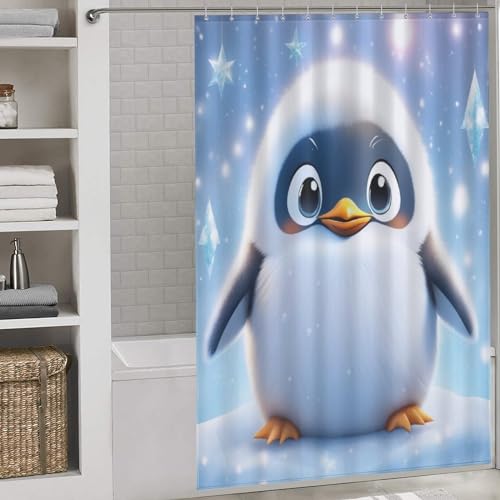 Rideau de douche manchot en polyester lavable 152x183cm