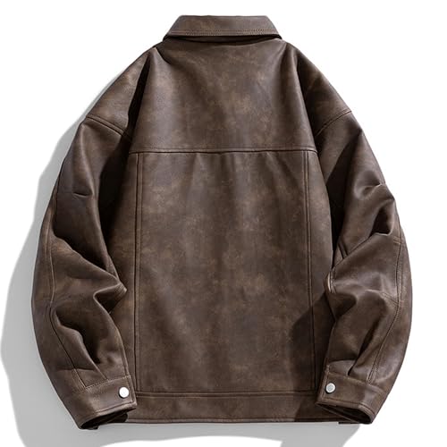 Chaqueta de mezclilla multibolsillos con solapa de botón para hombre 7