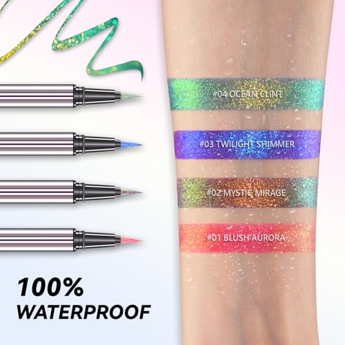 Delineador Líquido Multicromático Glitter Waterproof miniatura 5