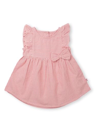 Image of Nino Bambino 100% Organic Cotton Floral Print Square Neck Tunic Dress with Shorts for Baby Girls