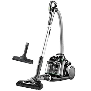 AEG LX8-2-ÖKO stofzuiger zonder zak (65% gerecycled materiaal, incl. extra mondstukken, traploze vermogensregeling, 600 watt, actieradius van 12 m, 1,6 l stofreservoir, allergiefilter, zwart/groen)