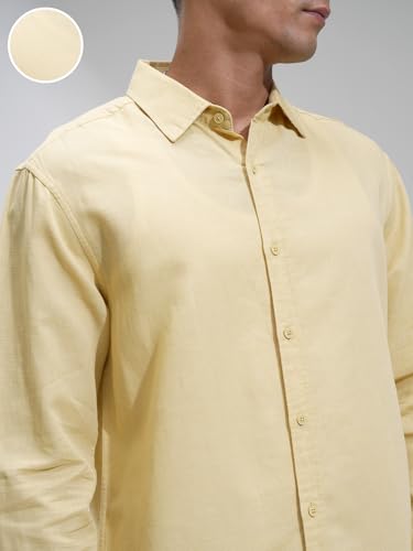 Image of Highlander Men's Relaxed Fit Casual Shirt | Cotton Linen | Relaxed fit | Full Sleeves