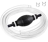 ★【FÁCIL DE USAR】: Bomba de sifón liviana y portátil, ideal para varios vehículos sin red de filtro antirrobo, como cortadora de césped, desbrozadora, cortadora de setos, etc