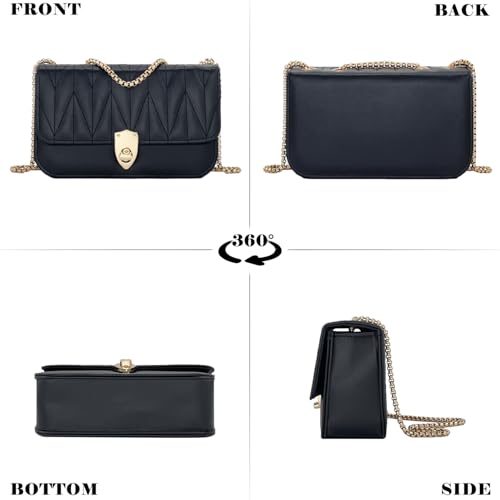 Small Shoulder Bags for Women with Chain Strap,Mini Quilted Embroidery Purses for Women2