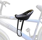 QIUR Mountainbike-Kindersitz-fahrradsitz vorne mit Rückenlehne, Fußpedale, Schwarz