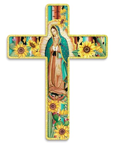 Putuo Decor Mexican Floral Cross Sunflower