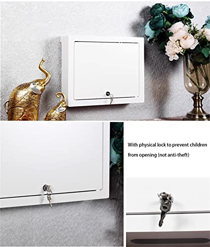 Support mural pour routeur discret dans le salon blanc chic de 48 cm