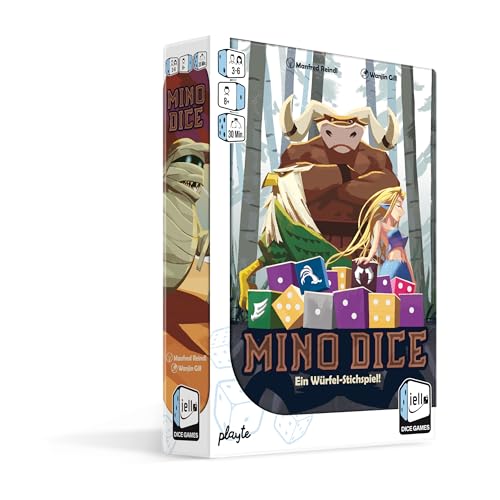 IELLO, Mino Dice, Würfelspiel im Labyrinth, Spannendes Stichspiel mit strategischen Entscheidungen, Für 3–6 Spieler ab 8 Jahren