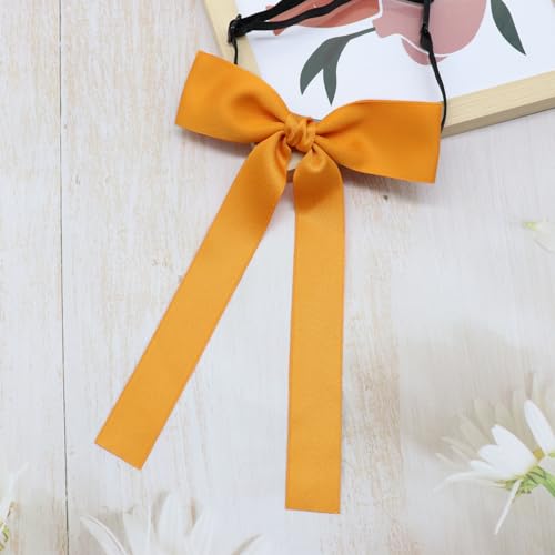 Image of Luckyvestir Western Bow Ties for Men Women, Black /Red Colonel Satin Ribbon String Bow Tie for Costume Uniform