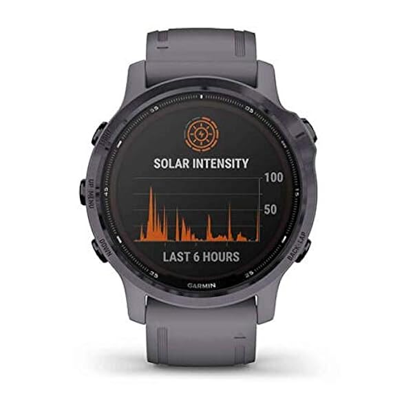 Garmin Fenix 6S PRO SOLAR Amethyst Steel with Shale Gray Band