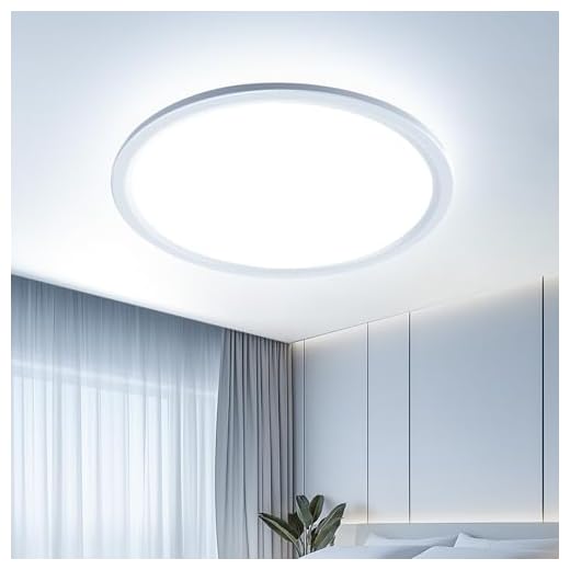 EASY EAGLE Lampara Techo LED 40CM: 6500K Plafon LED Techo Downlight para Salon Cocina Pasillo Baño Sala Dormitorio, 40CM 4800LM, Blanco