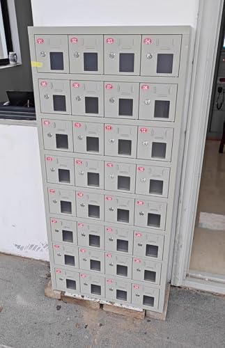 Large Capacity Cell Phone Locker - 30 Slots Mobile Phone Storage Organizer for Classrooms, Offices & Homes with Independent Keys & Locks for Secure Cubbies.