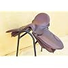 Leather Ride English Saddle Brown Leather treeless GP All Purpose Saddle in with Iron Stirrups and Leathers Size 13-18