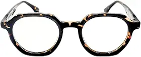 Armação para óculos de grau feminina masculina acetato hexagonal tendencia moda - VENEZA (TARTARUGA)