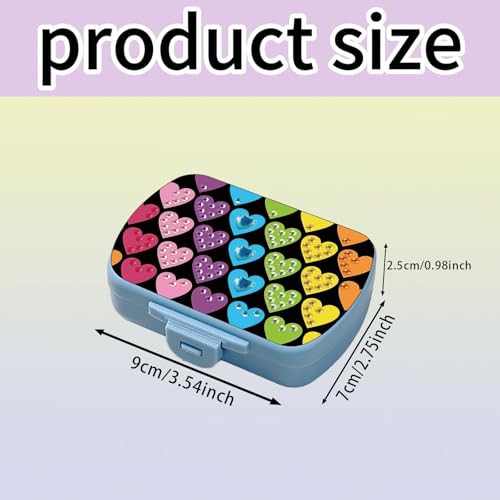 Image of ARTopet Diamond Art Painting Mini Storage Box with 6-Grid Creative Design Compact Portable Small Case for Purse Travel Daily (Heart)