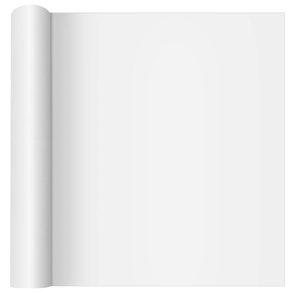 ADERTOS 1 Rollo de Papel de Dibujo Blanco, 43cm*20m Rollo de Papel para Pintar Rollo de Papel Blanco para Manualidades Rollo Papel Continuo 80g/qm Rollo de Papel de Arte para Estudiantes Profesores