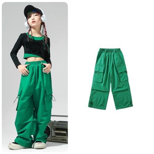 Pantalon cargo enfant taille élastique en coton parachute