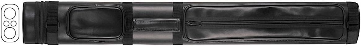 McDermott 2x2 Hard Oval Vinyl Pool/Billiard Cue Case - Black