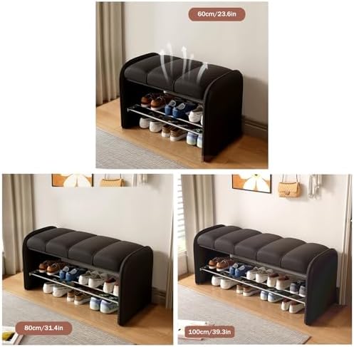 Benches Garden Bench Outdoor Patio Seating Backless Park Chair Lawn Path Slatted Seats,Entryway Bench Shoe Shelf with Seat Cushion，entryway sit Down Bench with Shoe Storage ，Farmhouse Shoe S