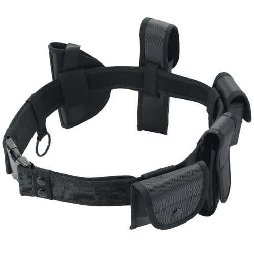 FLKQC 6 in 1 Police Tactical belt Security Guard Belt Versatile Military Modular Equipment System Molded Duty Belt Set for Law Enforcement Ultimate Tactical Belt Set