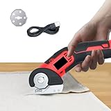 Geevorks Cordless Electric Scissors 4V 2000mah Rechargeable Cutter with Safety Lock 240RPM for Cardboard Leather Paper Felt Fabric Denim Vinyl