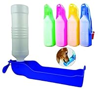 PARENCE.- 500 ml tragbare Hundewasserflasche/zusammenklappbare Wasserflasche für Hunde, Katzen, Haustiere/Outdoor-Aktivitäten, im Freien. - Farbmix (Grün, Blau, Rot, Pink)