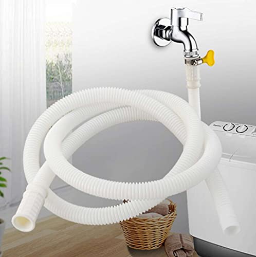 Image of hose pipe 3 Mtr washing machine Fully Semi automatic Water inlet Flexible long pipes front load and top loading Washing Machines (Size 3 Meter,Color-Multi, Material-Plastic)