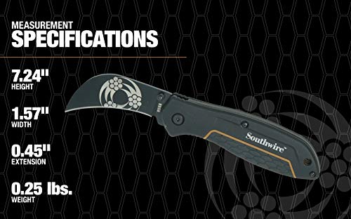 Image of Southwire Folding Knife Hawkbill - Curved Blade for Pull Cuts & Splicing - Rugged Metal Body - Stainless Steel - Comfort Grip Handle - 2.6-Inch Blade (Pack of 3)