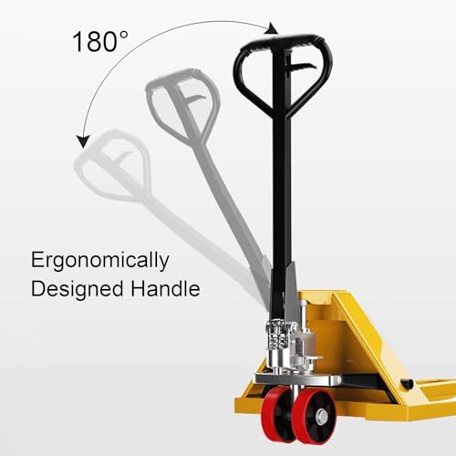Robuster manueller Palettenwagenheber mit einer Kapazität von 2,5 - 4,989 kg, 54,9 x 119,9 cm Gabelstapler für Lager und Industrie, 3 Tonnen Palettenwagen