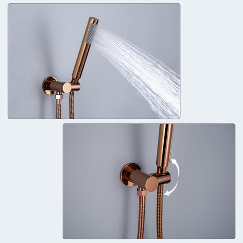 Combinaison de douche cachée or rose contre le calcaire et le désordre