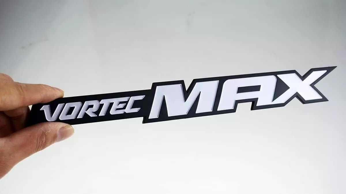 3pcs Vortec Max Door Emblem Logo, Badge Plate Band Decal for Chevrolet 06-09 Silverado Sierra SS 6.0 Gm Truck 6.0 Liter (White Black)