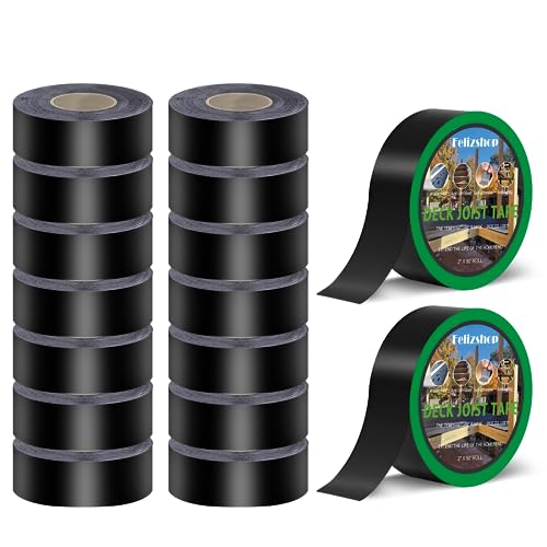 Image of Joist Tape,2 inch X 50' Butyl Deck Joist Tape,Waterproof Joist Tape for Decking,Deck Joist Flashing Tape for Deck Joists,Wood Beams Building Joists(16 Rolls)