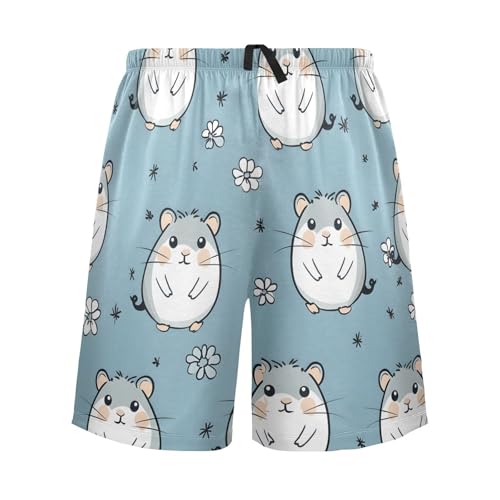 Hamster Men's Sleepwear Shorts Pajama Bottom Lounge Short3