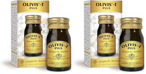 OLIVIS-T PLUS tabletten - 30 g (meidoorn, knoflook, olijven en coleus, nuttig voor de regelmatigheid van de druk) (Confezione da 2)