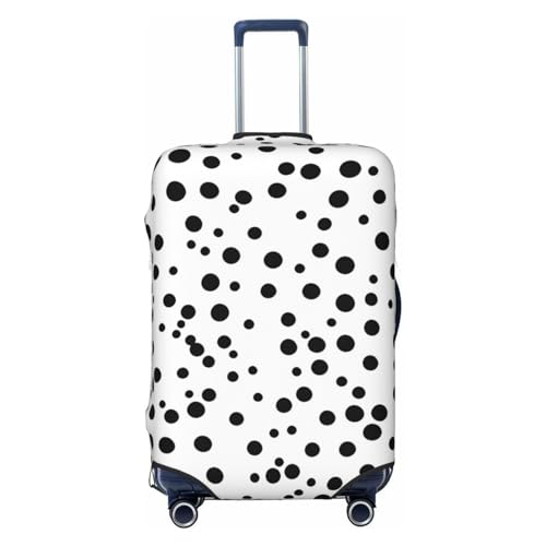 Travel Luggage Cover for Suitcase Tsa Approved, Washable Elastic Suitcase Protector, Black And White Polka Dot Suitcase Cover Anti-scratch Baggage Cover Fits 22-24 Inch Luggage Sleeve Medium