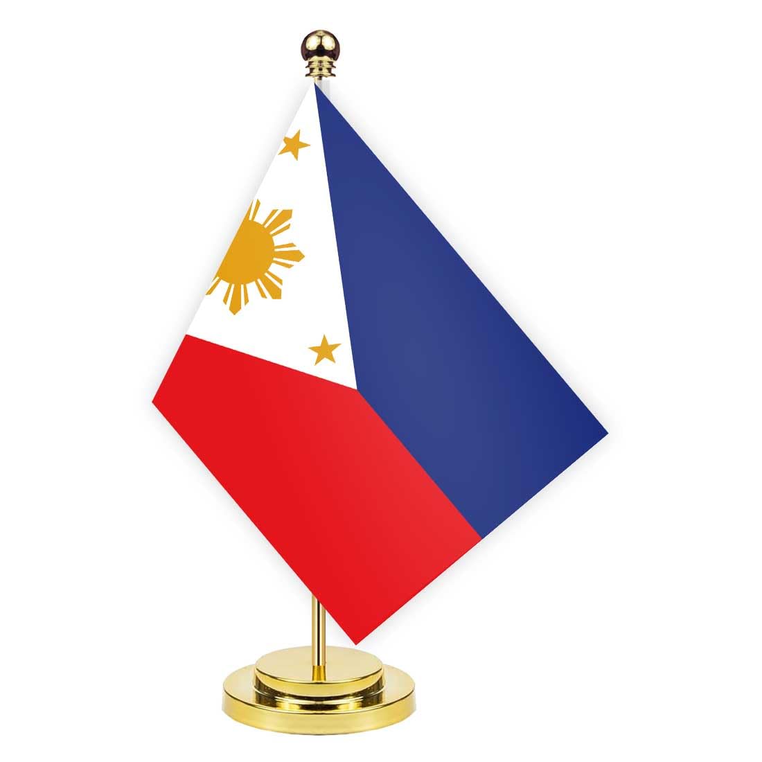 Philippines Desk Flag,12 inch Small Filipino Indoor Banner,Small Printing Decor For Office Home Classroom Table — image 1