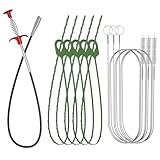 35.5 Inch Drain Clog Remover Tool (1pc), 30 Inch Sink Snake Drain Tool (5 pcs) & 59 Inch Tube Drain Brush (3 pcs), Effective Hair Drain Clog Remover for Toilet, Kitchen Sink, Bathroom, Shower, Sewer