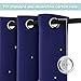 NICETOWN Navy Blue Nursery Blackout Star Curtain 45 inch Length for Kids Bedroom, Room Darkening Space Themed Window Curtain Grommets Galaxy Constellation Drapes for Baby Boys, 1 Panel, 34