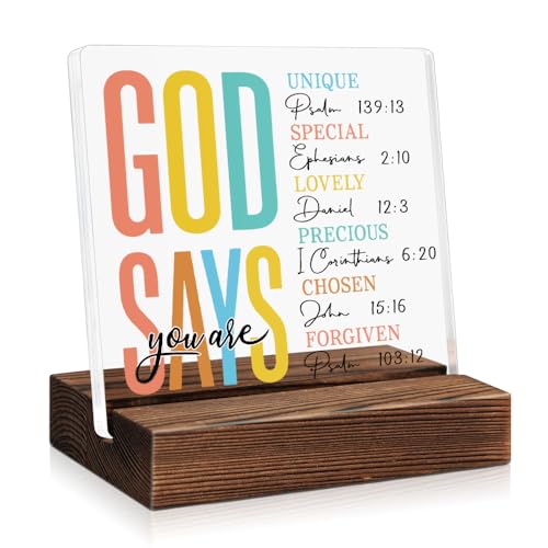 Mhfpl God Says You Are Unique Bible Verse Acrylic Plaque