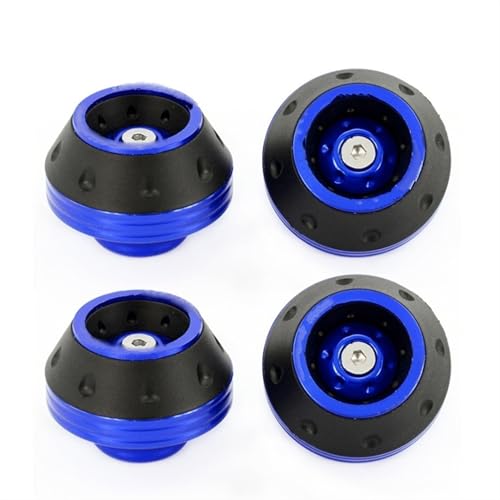 Crash protector Kawasaki en bleu : lot de 4 tampons de protection moto