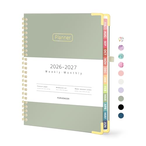 Forvencer Academic Planner 2026-2027, Calendar Jul 2026-Jun 2027, 6" x 8"