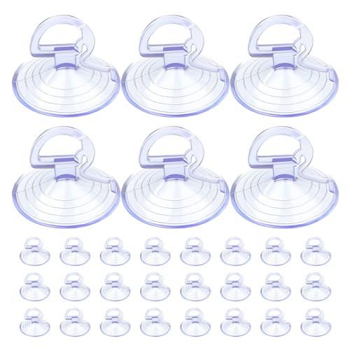 30 Pcs Car Windshield Suction Cups, Sunshade Suction Cup, Car Windshield Suction Cups, PVC Suction Cup Suitable for Windows, Windshield, Kitchen, Bathroom