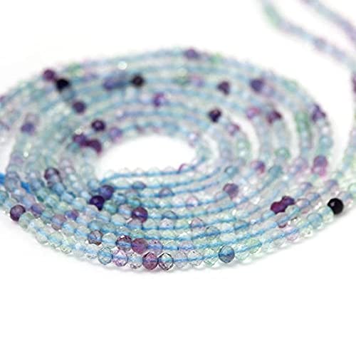 Fluorite perles rondes bleues et violettes pour fabriquer un cadeau unique
