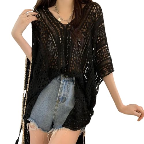 [YEJUAWEN] �j�b�g �g�b�v�X ���f�B�[�X �������҂� ���� UV�J�b�g ��[�΍� ���� �̌^�J�o�[ ������ ���n ���� �ʋ� �t �� �t���[�T�C�Y WEF22 (JP, �A���t�@�x�b�g, Free Size, �u���b�N)