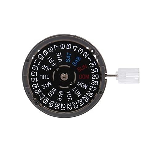 Gaetooely NH36/NH36A Mouvement Automatique Couronne à 3 Remontage MéCanique Date/Jour Montre PièCe de Rechange pour Cover
