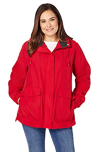 Woman Within Plus Size Fleece-Lined Taslon Jacket