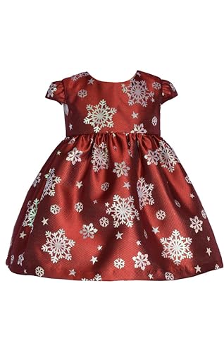 Bonnie Jean Girl's Christmas Holiday Dress - Red Dress with White Faux Fur Jacket for Baby Toddler and Little Girls2